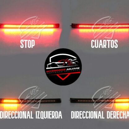 Direccionales Tira Led Secuencial Luz Stop 20cm Led Moto